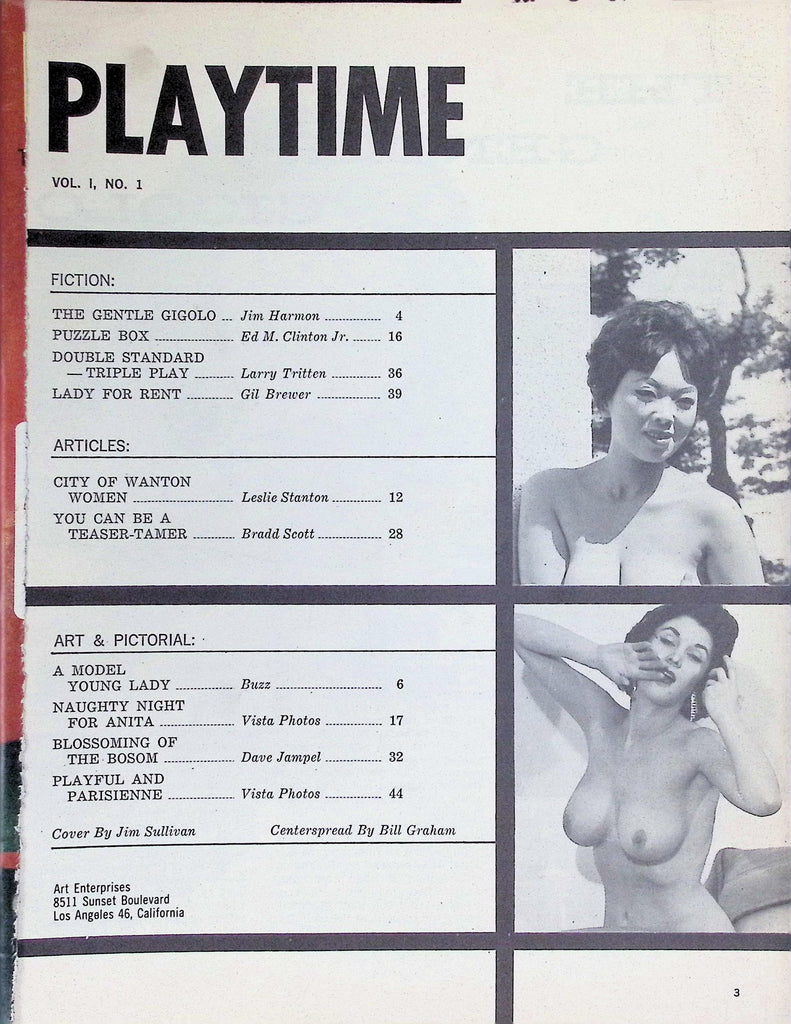 Playtime Magazine Vol 1 #1 1970s Naughty Night for Anita  092626LLP2