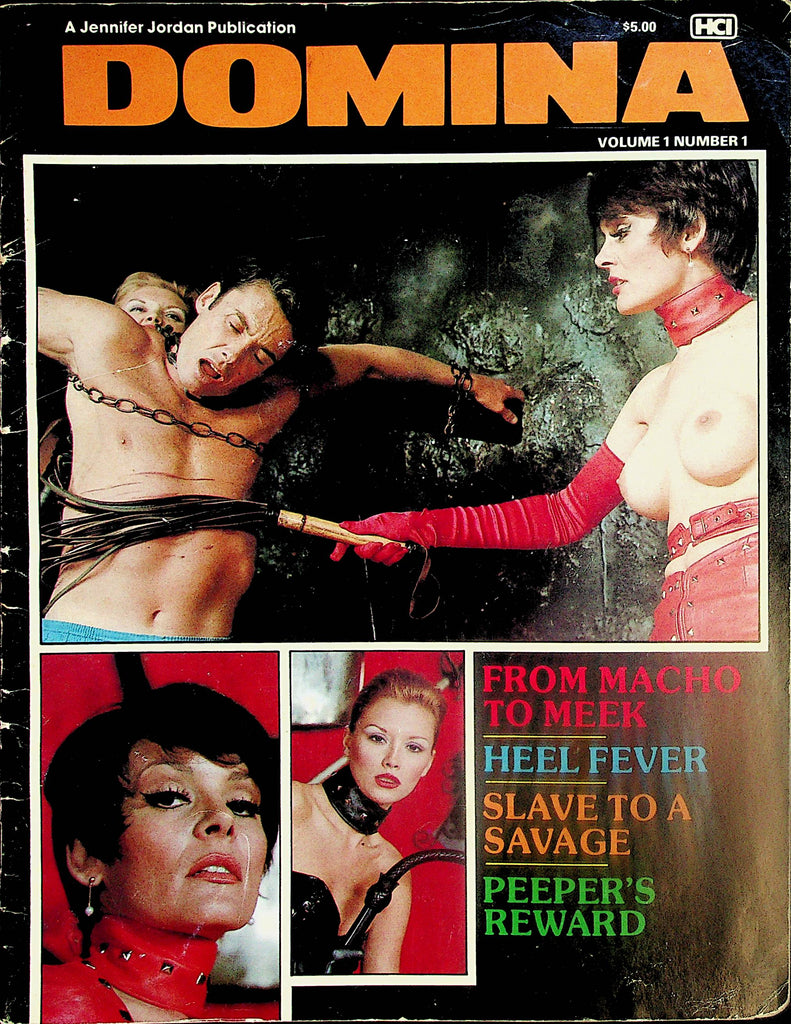 Domina Fetish Magazine  From Macho To Week / Heel Fever  vol.1 #1  1979 Jennifer Jordan  Publication      012924lm-p