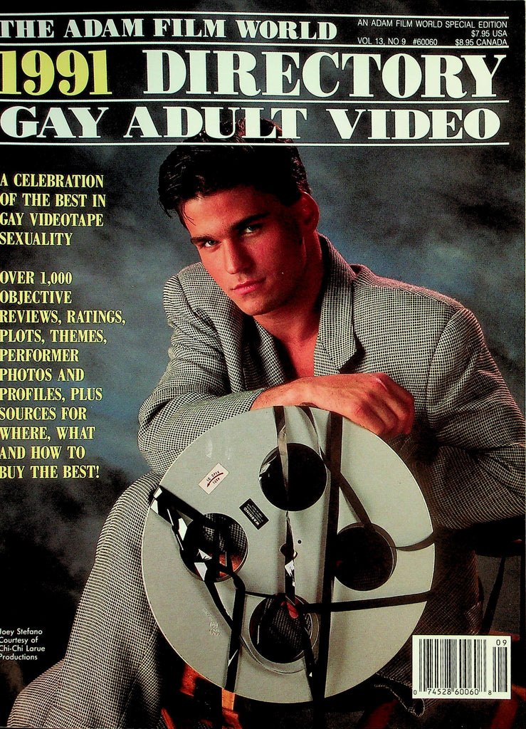 The Adam Film World 1991 Directory Gay Adult Video Magazine  Cover Guy Joey Stefano    041026lmp  vol.13 #9  1990