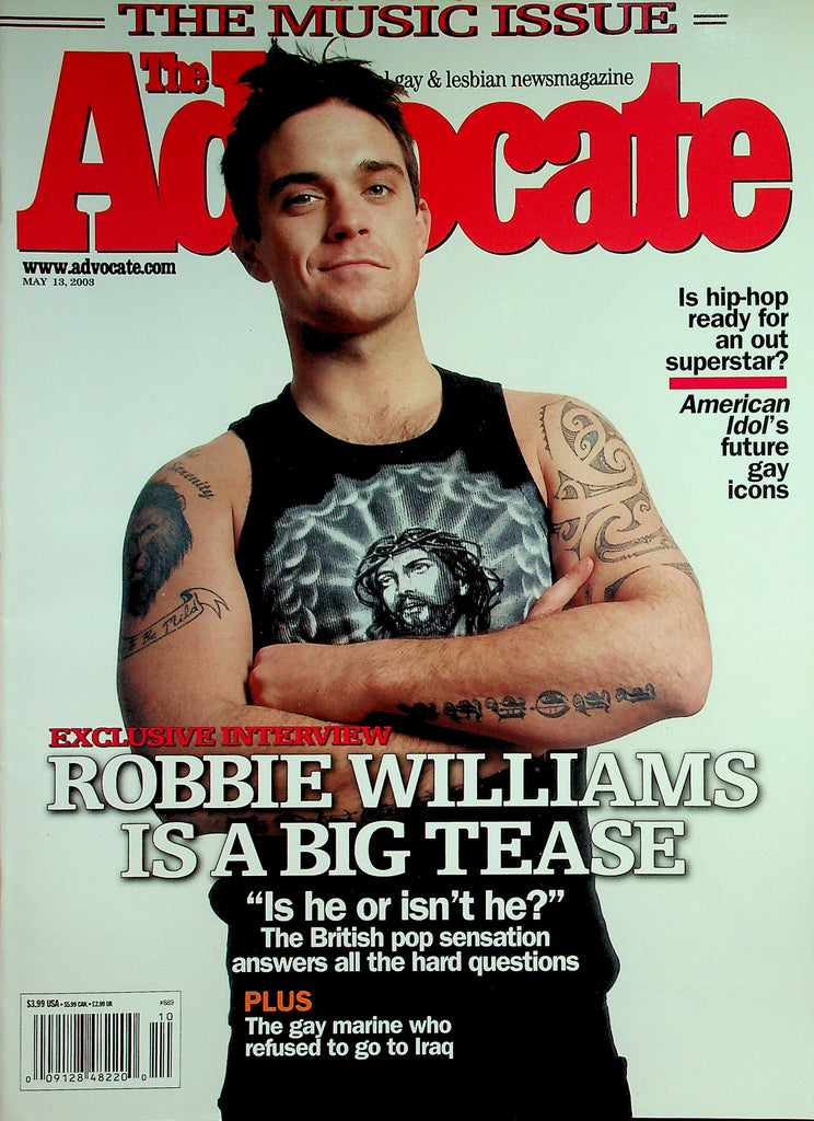 The Advocate Gay Lesbian Magazine  The Music Issue  - Robbie Williams Is A Big Tease  May 13, 2003    041926lmp