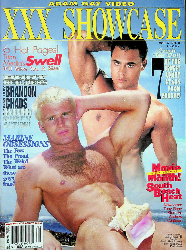 Adam Gay Video XXX Showcase Magazine  Cover Guys Tony Reno & Alec Powers  vol.6 #8  February 1999     011026lmp