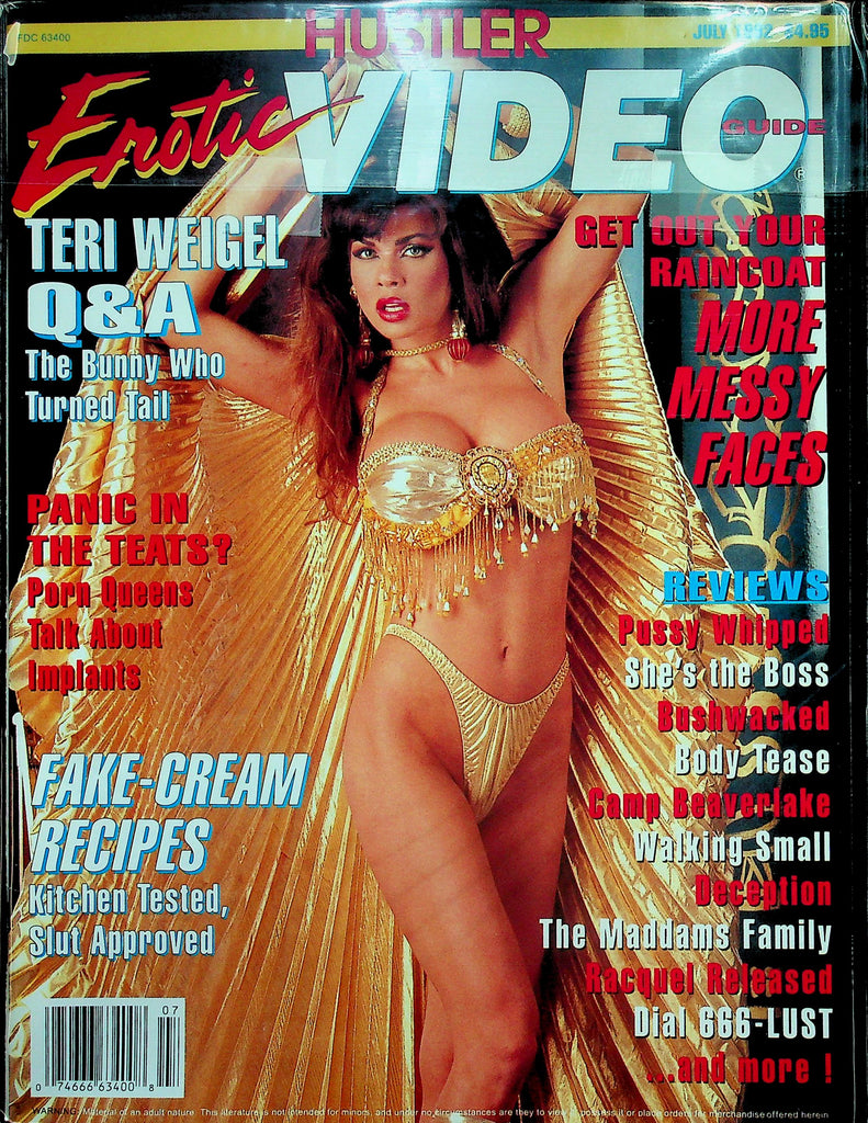 Hustler Erotic Video Guide Magazine   Teri Weigel / Racquel Darrian   July 1992     010826lmp