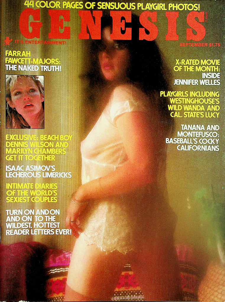 Genesis Magazine  Farrah Fawcett-Majors / Dennis Wilson & Marilyn Chambers  September 1977    032624lm-p2