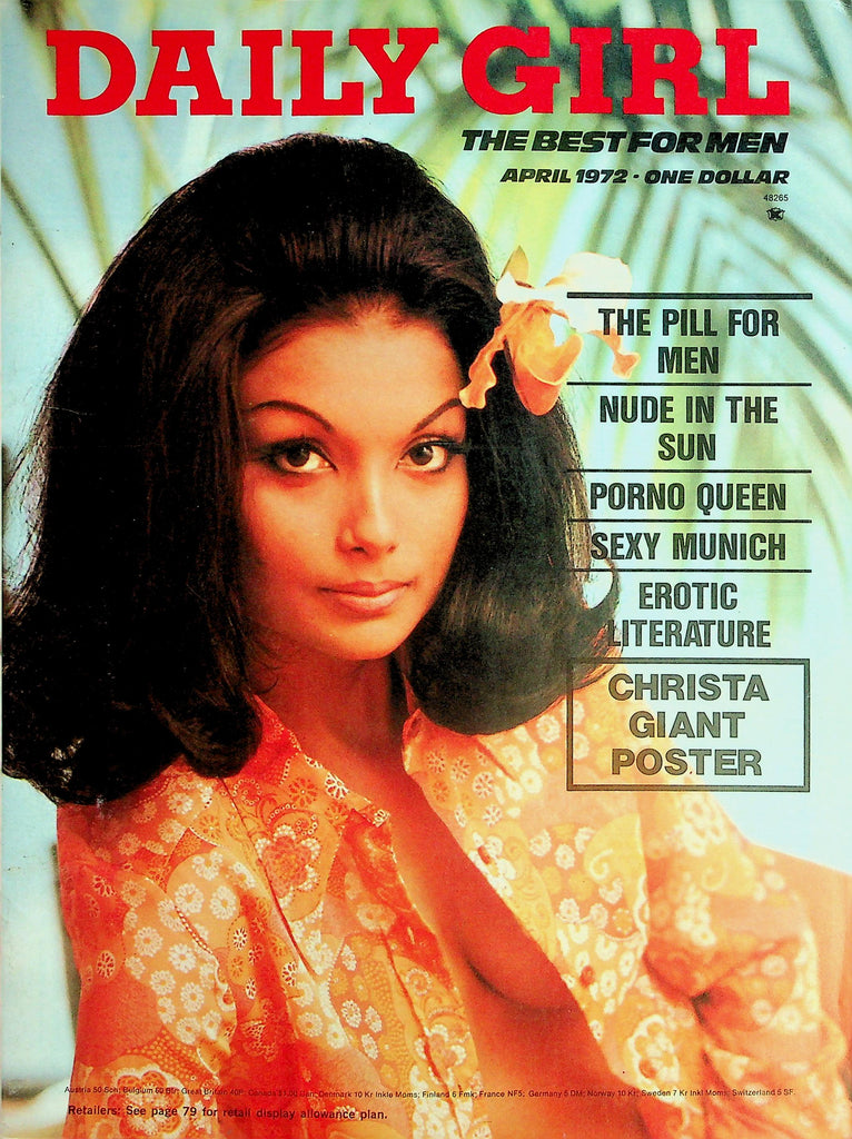 Daily Girl Magazine   Postermate Christa Free  / Nude In The Sun  April 1972      032026lmp