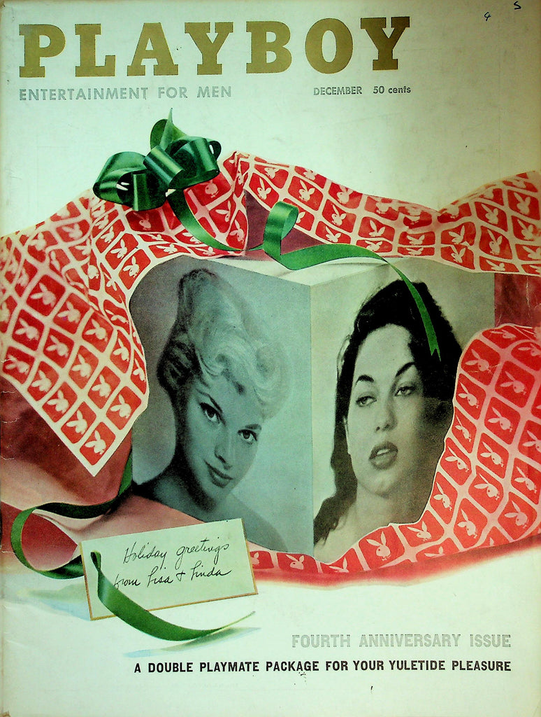 Playboy Magazine  Fourth Anniversary Issue   w/CF  December 1957   011626lmp