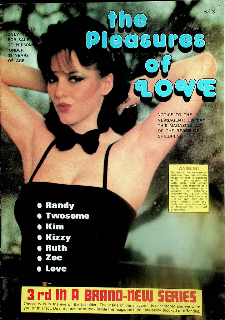 The Pleasure Of Love Magazine  Kim, Ruth, Zoe  #3  1980's      092025lm-p