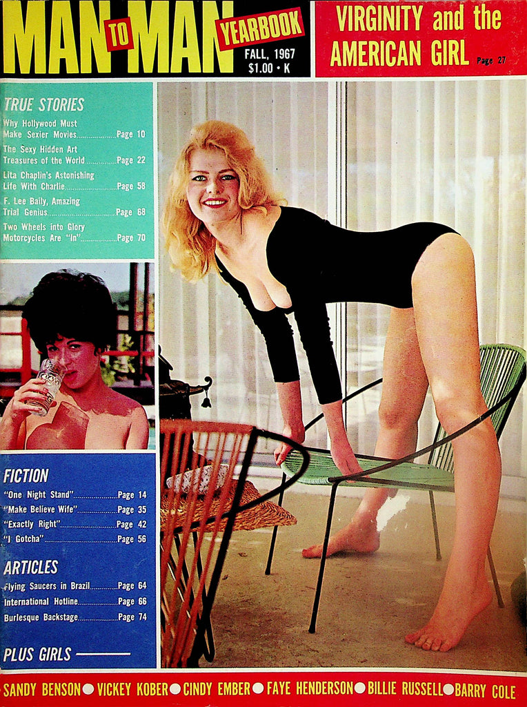 Man To Man Yearbook   Centerfold Girl Sandy Benson / Virginity and the American Girl  Fall 1967    041124lm-p