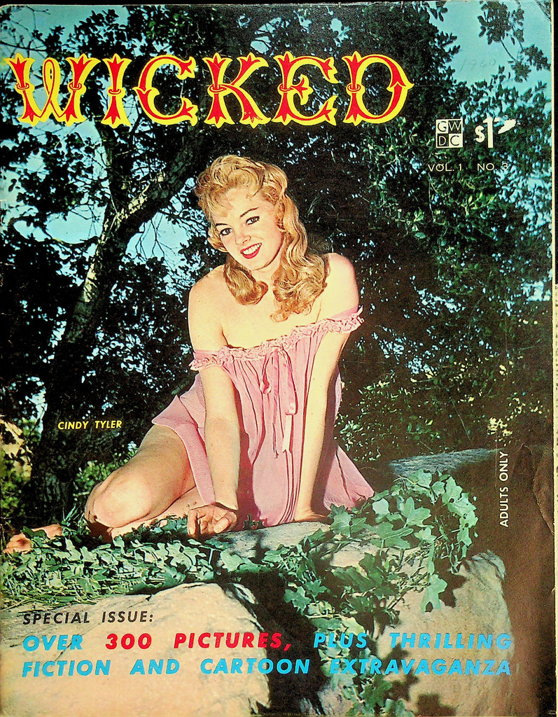 Wicked Magazine   Covergirl Cindy Tyler / Over 300 Pictures!   vol.1 #3   1960   051326lmp