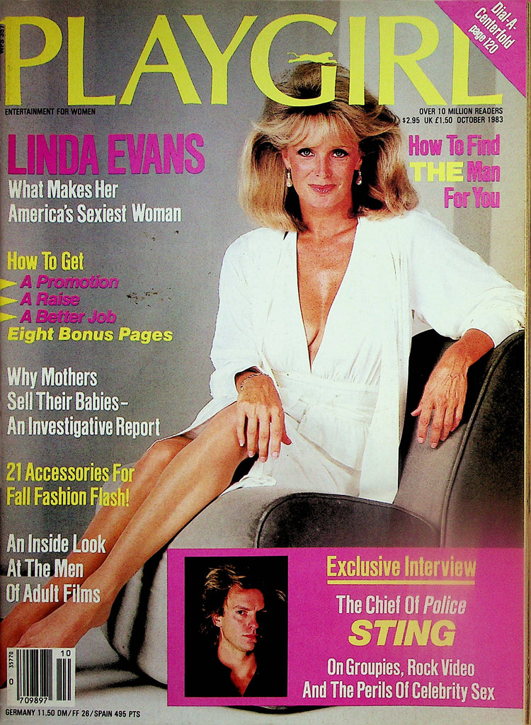 Playgirl Magazine  Linda Evans / Sting Interview  October 1983  031225lm-p