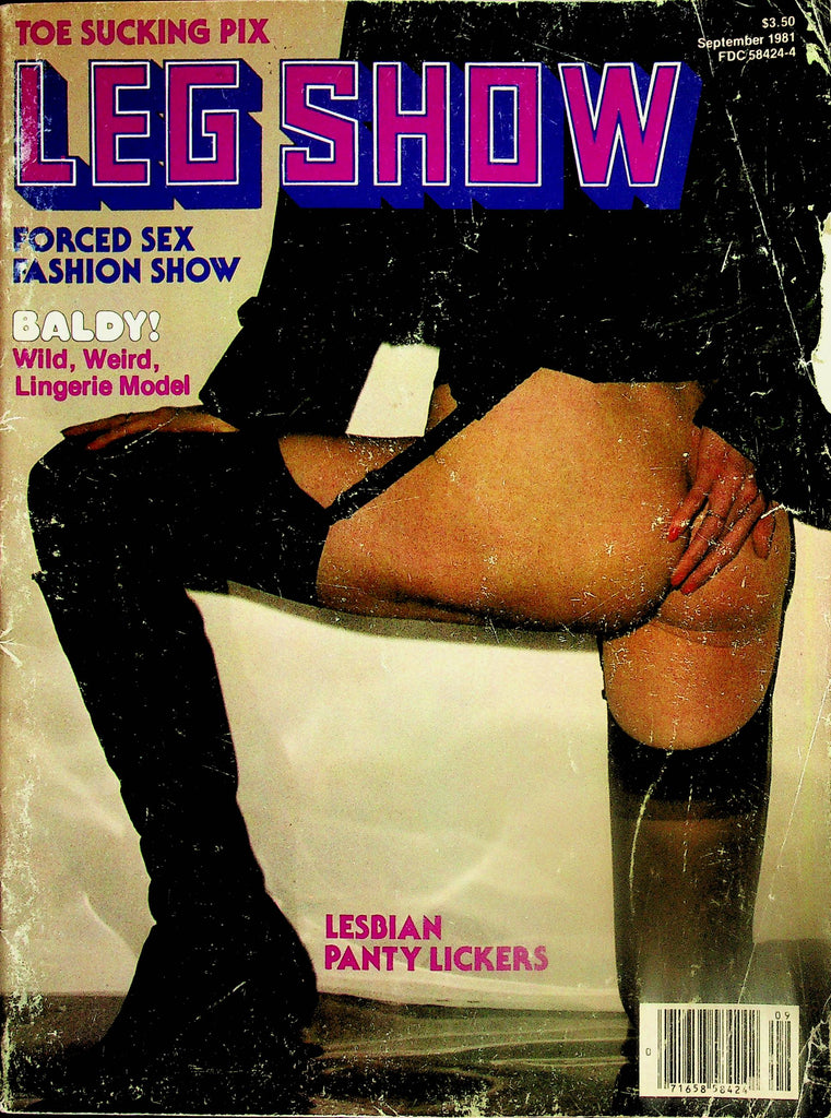 Leg Show Magazine  Stocking Tease / Baldy! Lingerie Model  September 1981   061925lm-p
