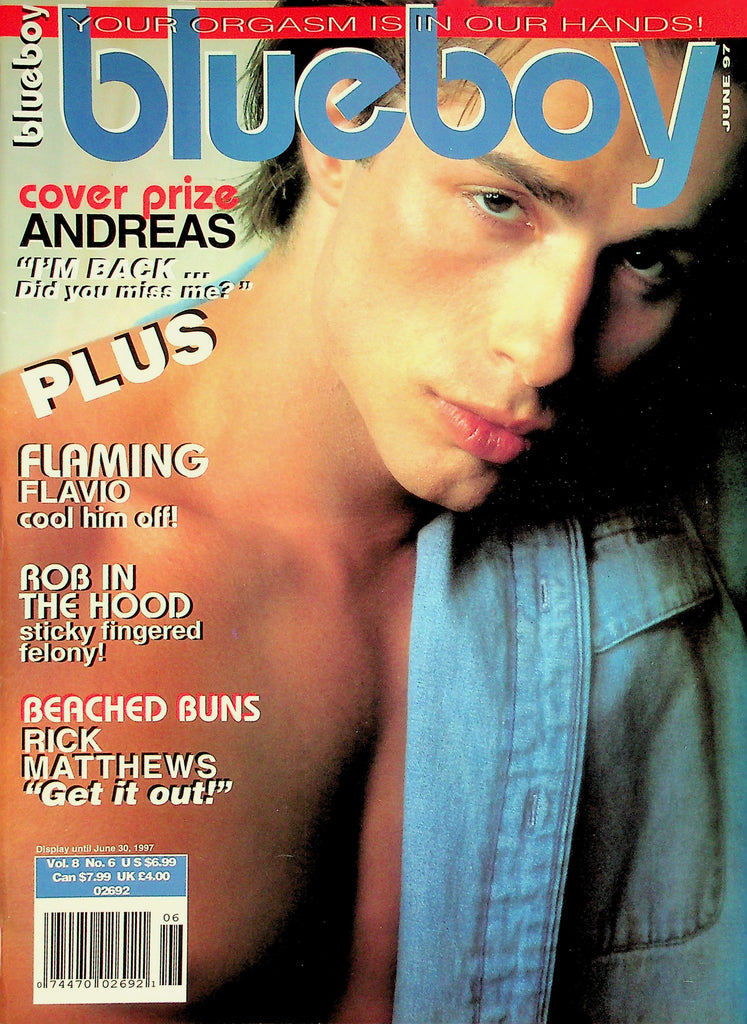 Blueboy Gay Magazine  Cover Prize Andreas  vol.8 #6  1997    031326lmp