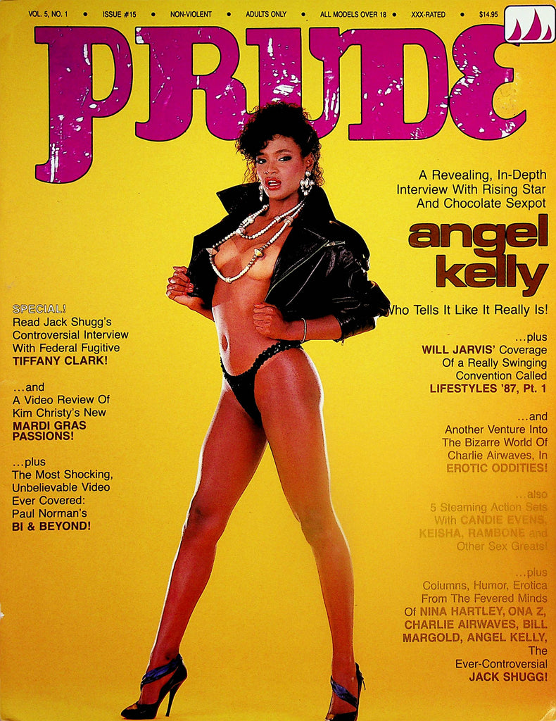 Prude Magazine Covergirl Angel Kelly / Nina Hartley, Keisha, Rambone & More!  vol.5 #1  1988    123124lm-p2