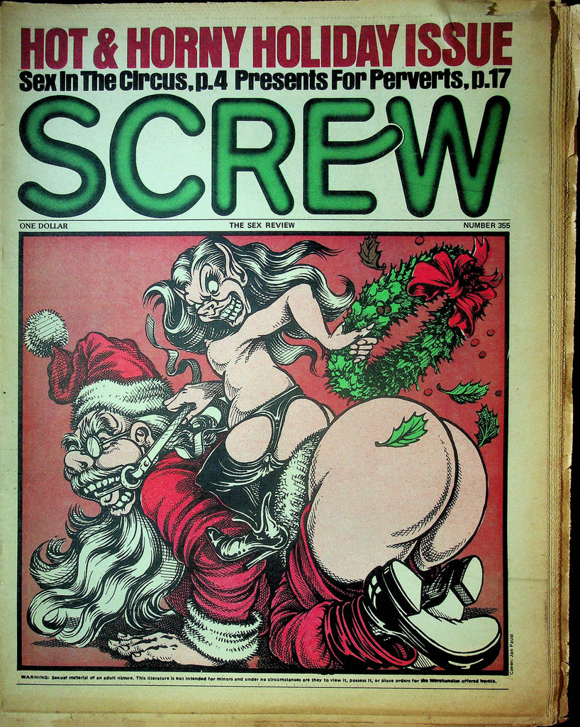 Screw Men's Newspaper Hot & Horny Holiday Issue No.355 December 22 1975 061224OSRP
