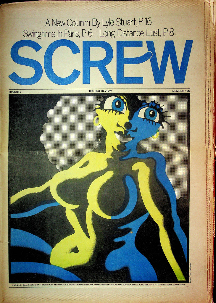 Screw Men's Newspaper Lyle Stuart & Swingtime In Paris No.166 May 8 1972 061124OSRP