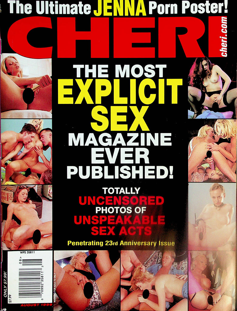 Cheri Magazine  Penetrating 23rd Anniversary Issue  August 1999 w/Ultimate Jenna Jameson Porn Poster   041524lm-p2