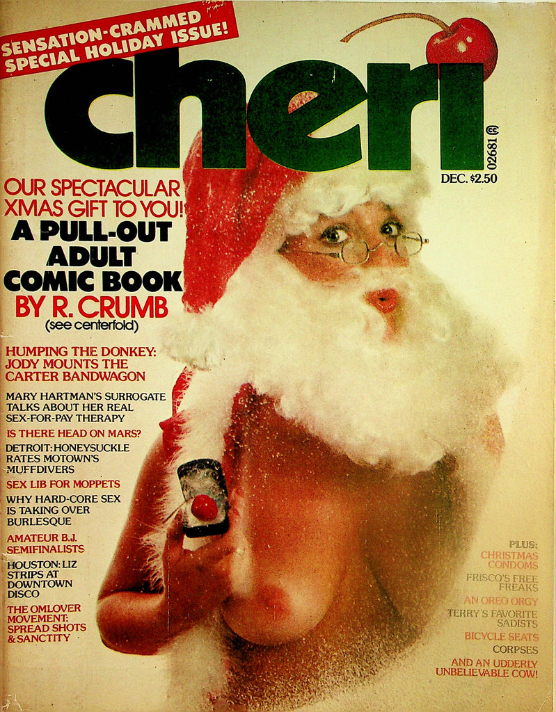 Cheri Magazine   Centerfold Girl Trish w/ Pull-Out Adult Comic Book by R. Crumb Holiday Issue December 1976     041324lm-p