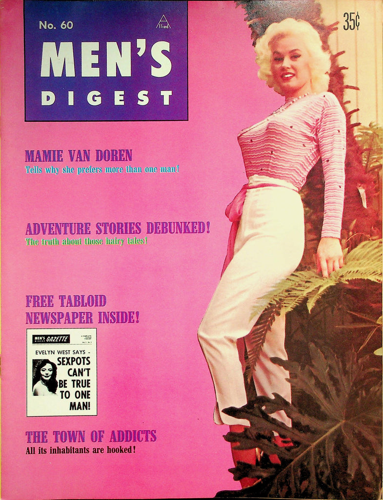 Men's Digest Magazine  Mamie Van Doren   #60  November 1965  w/ Tabloid Newspaper   050426AMP-