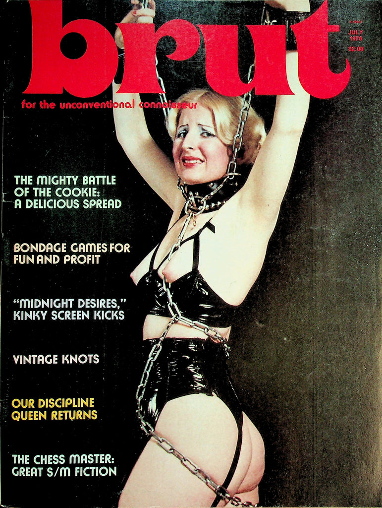 Brut Bondage Magazine   Vintage Bondage Betty Page / Cycle Slut   July 1976       100726lmp-GSC