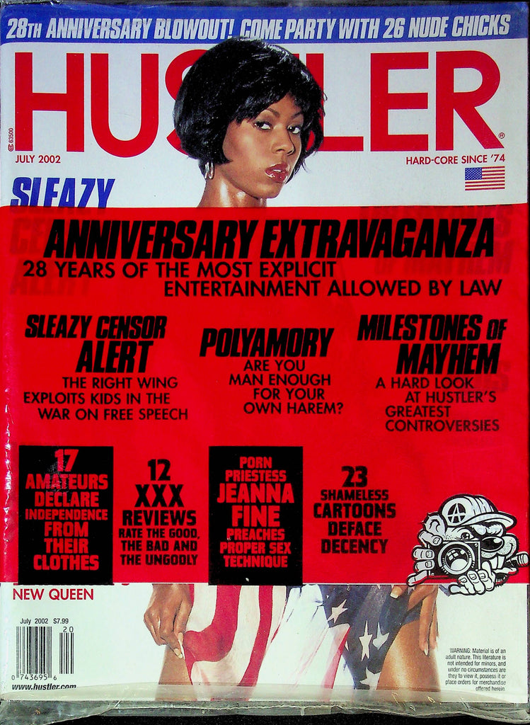 Hustler Magazine Anniversary Special Polyamory & Jeanna Fine July 2002 SEALED 010424RP