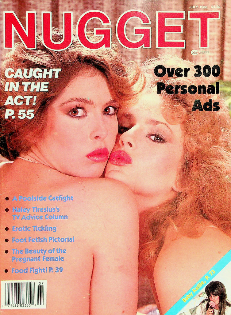Nugget Magazine  Caught In The Act! / Poolside Catfight / Over 300 Personal Ads  July 1988    030626lmp