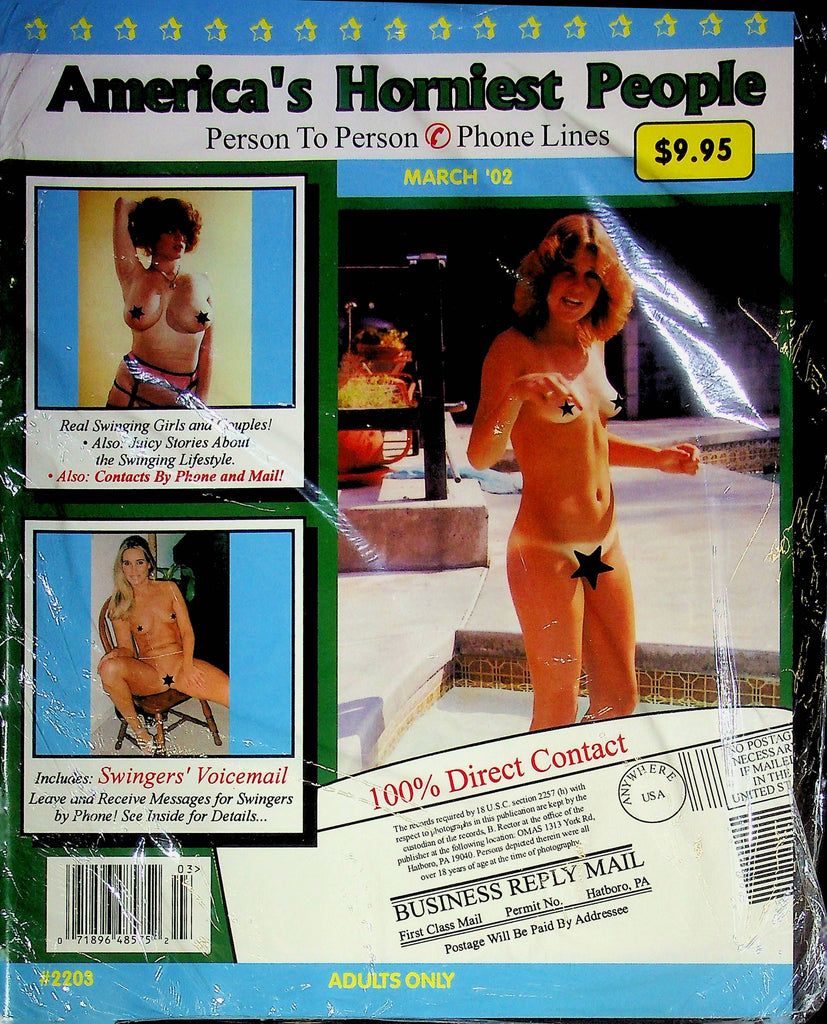 America's Horniest People Magazine Swingers Ads #2203 March 2002 122624RP2