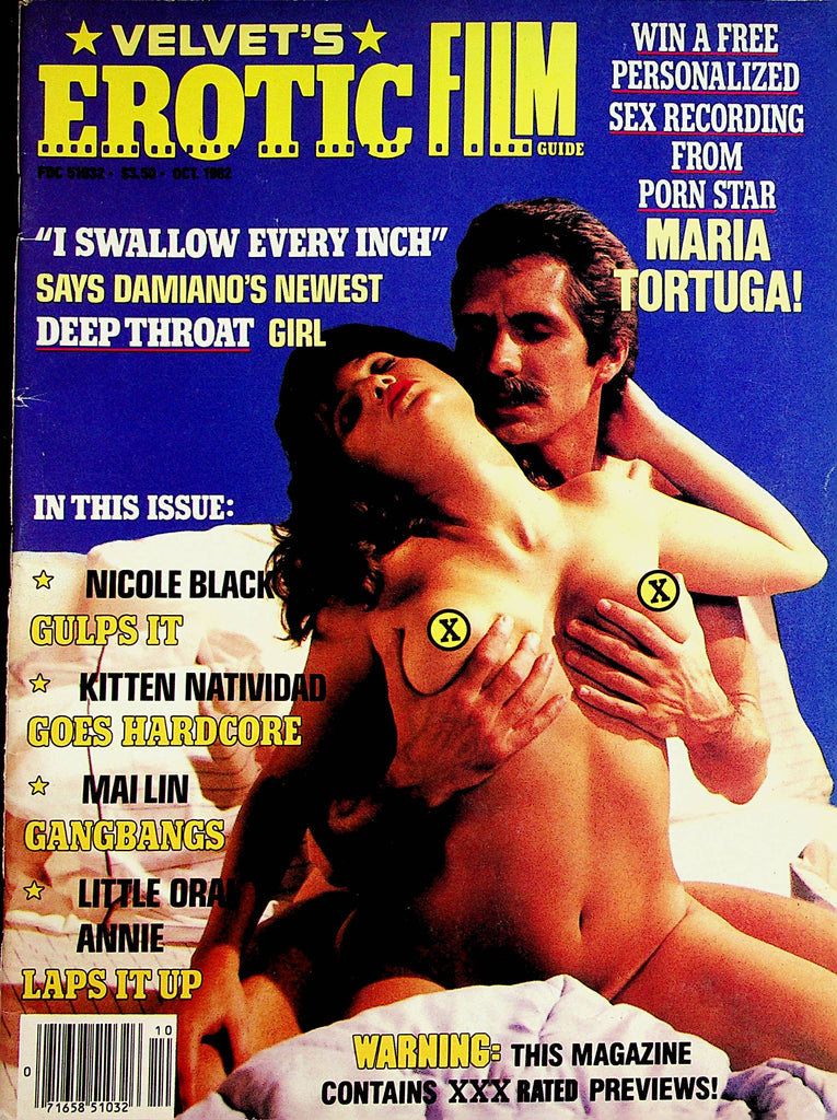 Velvet's Erotic Film Guide Magazine  Kitten Natividad / Mai Lin / Little Oral Annie  October 1982    051123lm-p