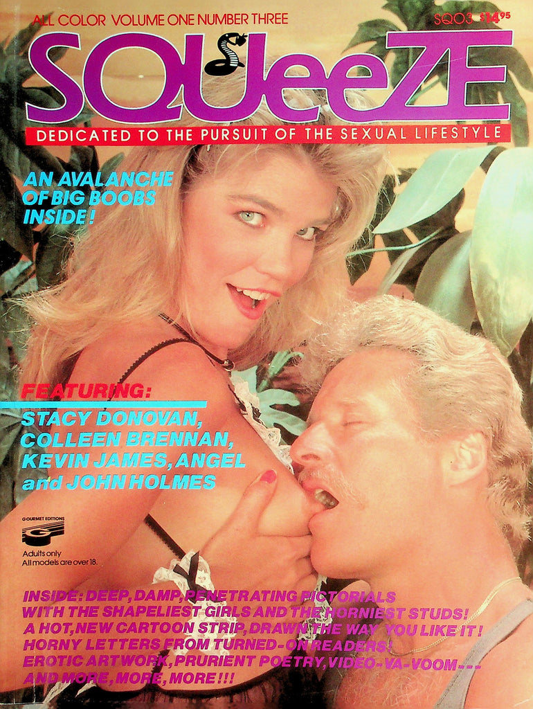 Squeeze Magazine  Christy Canyon / Stacy Donavan, John Holmes & More!  vol.1 #3 1987 Gourmet Edition 060726lmp-GSC