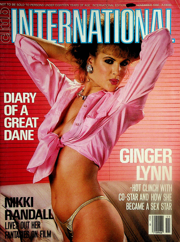 Club International Magazine  Ginger Lynn / Nikki Randall   November 1986     030424lm-p2