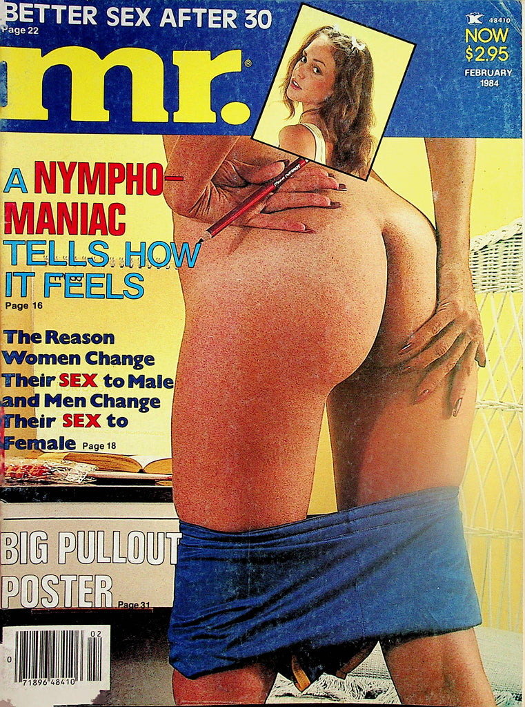 Mr. Vintage Magazine  A Nympho-Maniac Tells How It Feels / Pullout Poster: Cathy  February 1984     092324lm-p