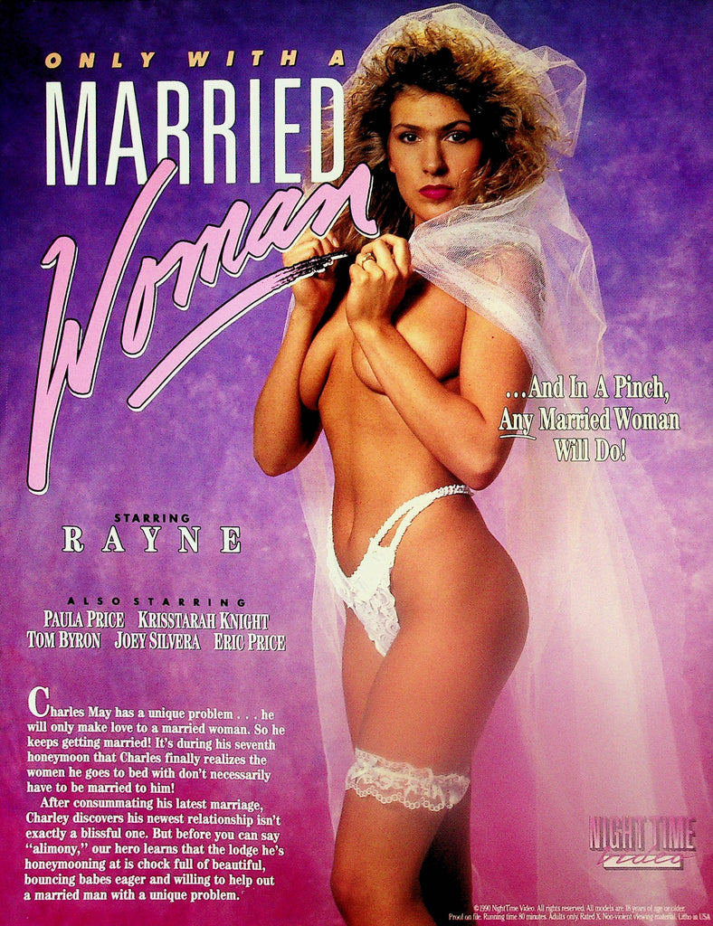 Only With A Married Women Adult Slick    Starring Rayne, Paula Price, Tom Byron  1990   062425lm-p