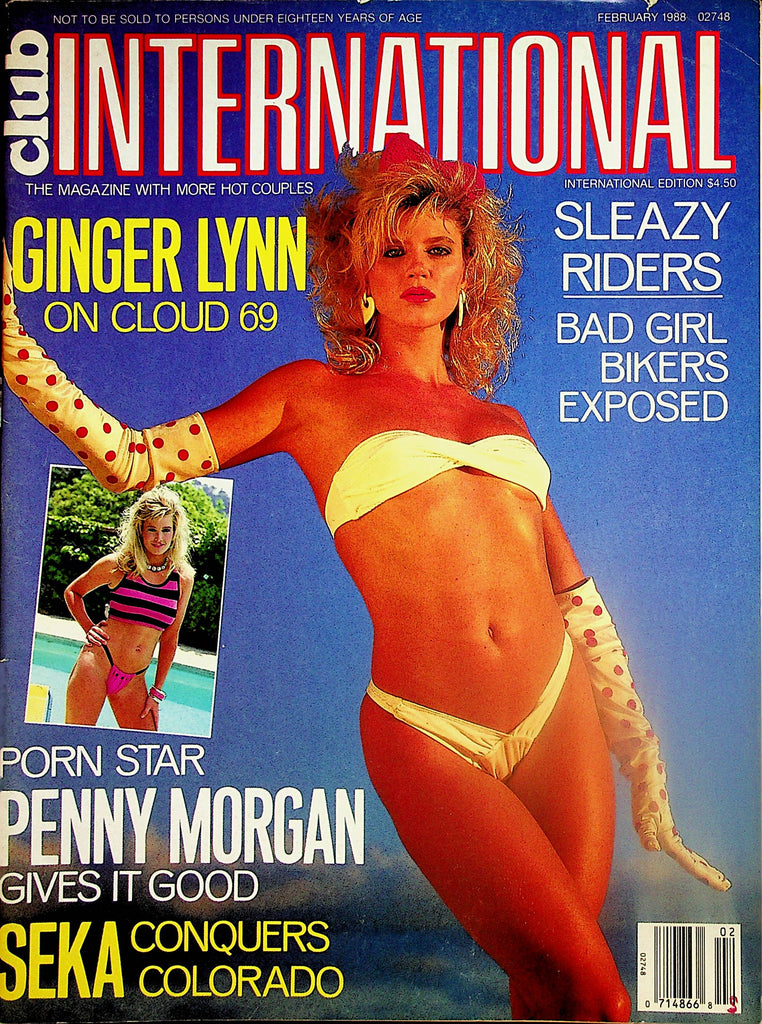 Club International Magazine  Ginger Lynn On Cloud 69 / Seka Conquers Colorado  February 1988     113024lm-p2