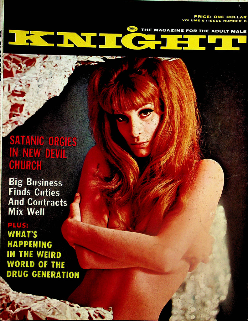 Knight Magazine   Covergirl Jackie Miller / Zodiac Girls  vol.6 #8 1968  041324lm-p