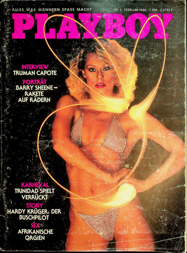 Playboy German International Magazine  Playmate Centerfold Jeanette Lorenz / Truman Capote  February 1980  031426lmp