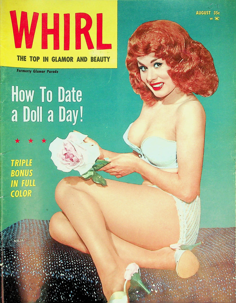 Whirl Vintage Magazine   Covergirl Naja / How To Date A Doll A Day! August 1959   011426lmp