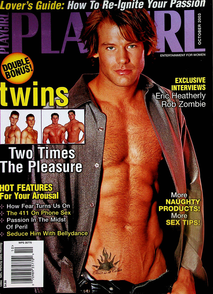 Playgirl Magazine  Cover & Centerfold Brent Dupuis /  Rob Zombie Interview  October 2003       102223lm-p