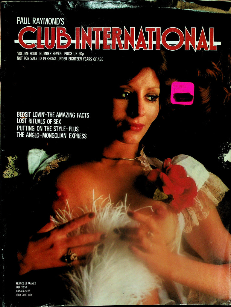 Club International Magazine  Covergirl Sasha  vol.4 #7 1975 Paul Raymond     112625lmp