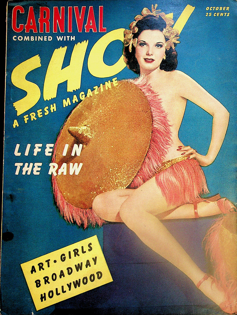 Carnival Combined With Show! Vintage Magazine  Art, Girls, Broadway and Hollywood  October 1942    072724lm-p