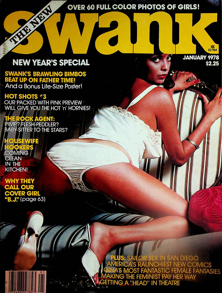 Swank Magazine  Covergirl B.J / Brawling Bimbos Life-Size Poster  January 1978   020125lm-p