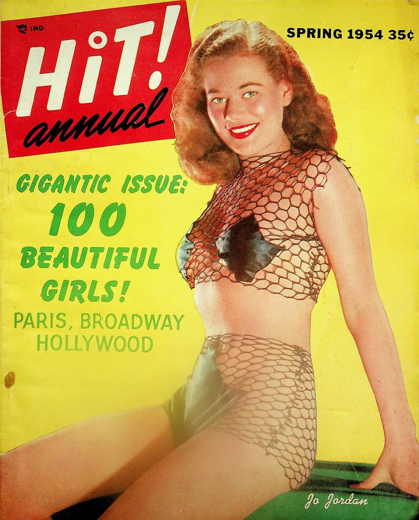 Hit! Annual Vintage Magazine  Covergirl Jo Jordan - 100 Beautiful Girls! Spring 1954      092225lm-p