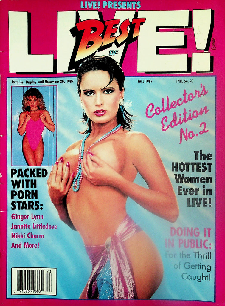 Best Of Live! Magazine  Ginger Lynn, Janette Littledove, Nikki Charm  Fall 1987       111125lm-p