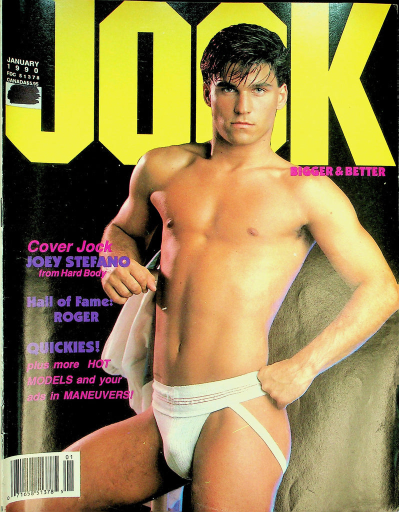Jock Gay Magazine  Cover Guy Joey Stefano  January 1990     011626lmp