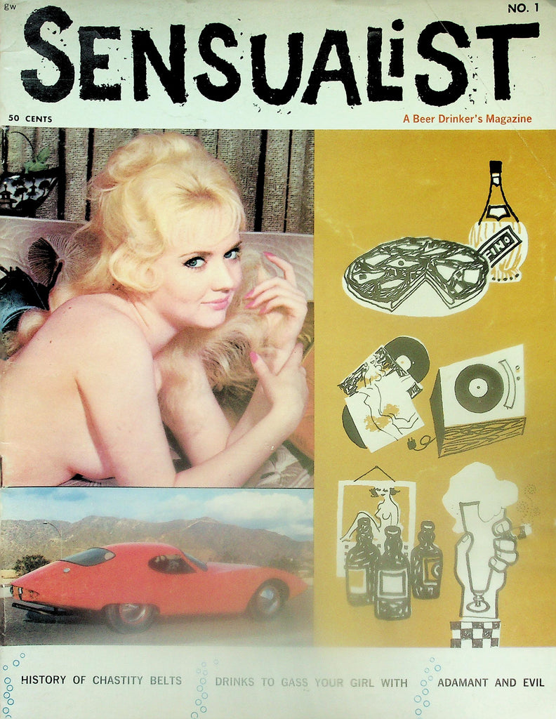 Sensualist Magazine  Cover/Centerfold Girl Coeur Vette  #1   1960's  110825lm-p2