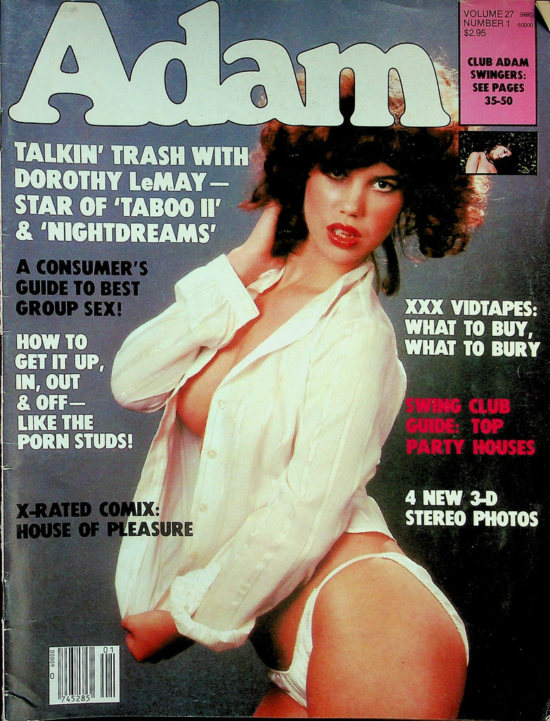 Adam Magazine  Covergirl Jewel /  Dorothy LeMay Interview  vol.27 #1 1983   122625lmp