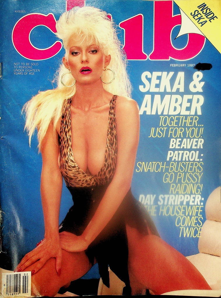 Club Magazine  Seka & Amber Together!  February 1987      101925lm-p