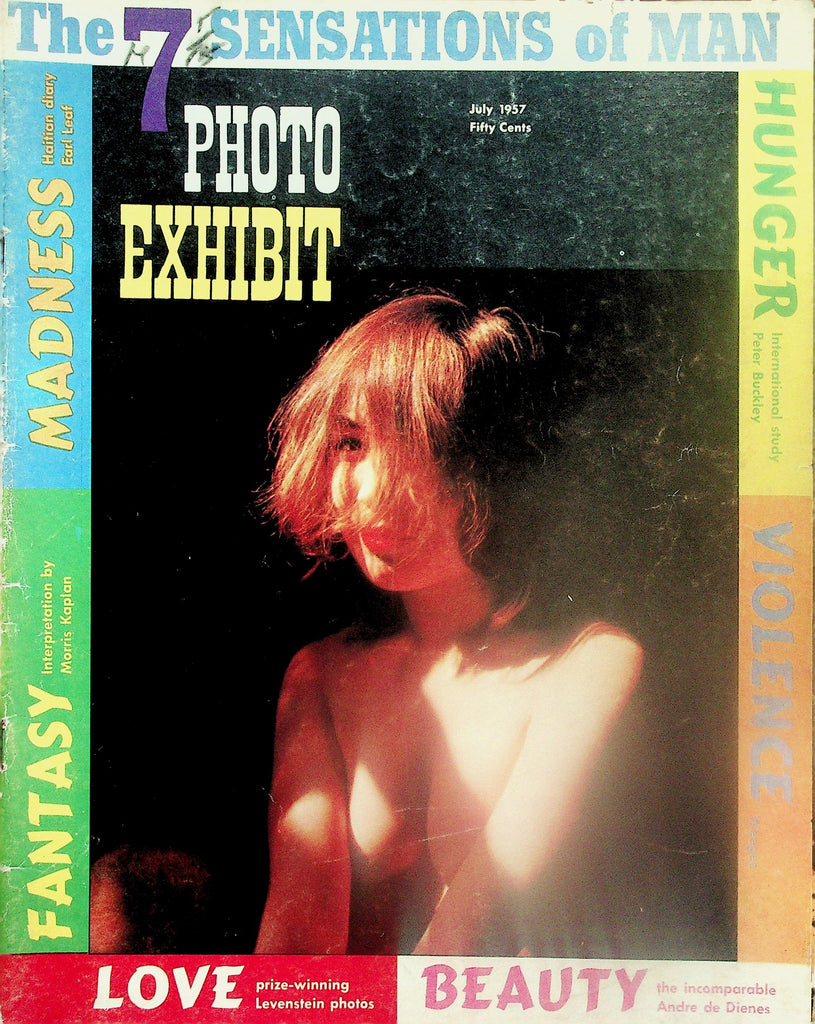 Photo Exhibit Magazine   The 7 Sensations Of Man  w/cf  July 1957   111625lm-p