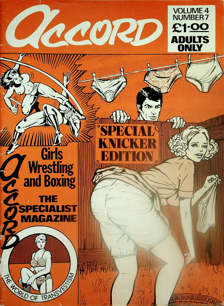 Accord Magazine   Special Knicker Edition  Girls Wrestling and Boxing  vol.4 #7 1970's      102825lm-p2