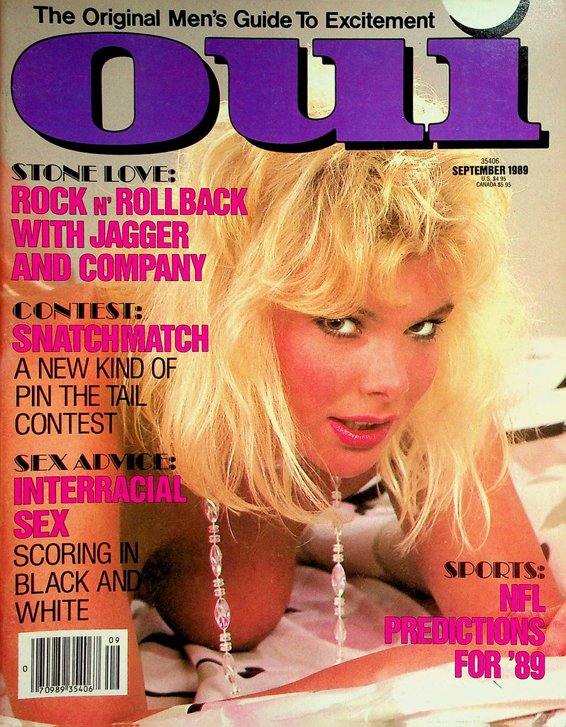 Oui Magazine  Cover/Centerfold Girl Anita - Mick Jagger & Company   September 1989   032726lmp