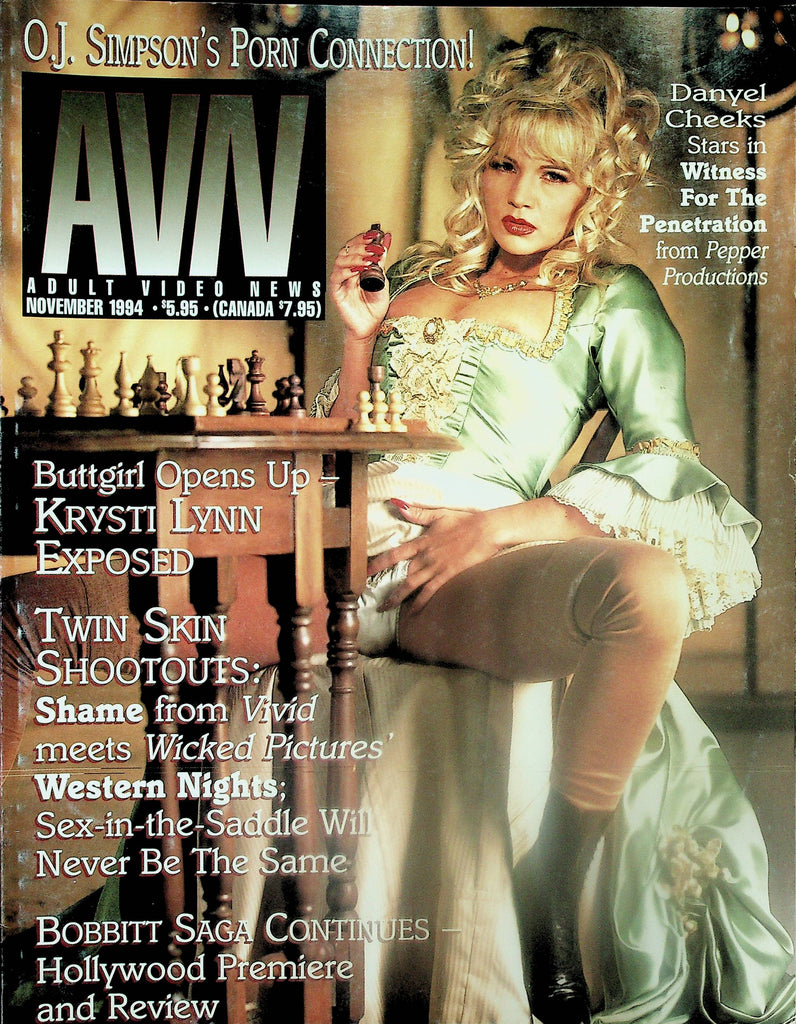 AVN Adult Video News Magazine  Danyel Cheeks / Buttgirl Krysti Lynn Exposed  November 1994     110225lm-p