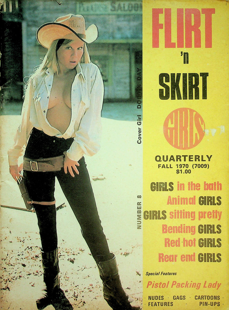 Flirt 'n Skirt Girls Quarterly Magazine  Red Hot Girls / Pistol Packing Lady  #8 1960's   032326lmp