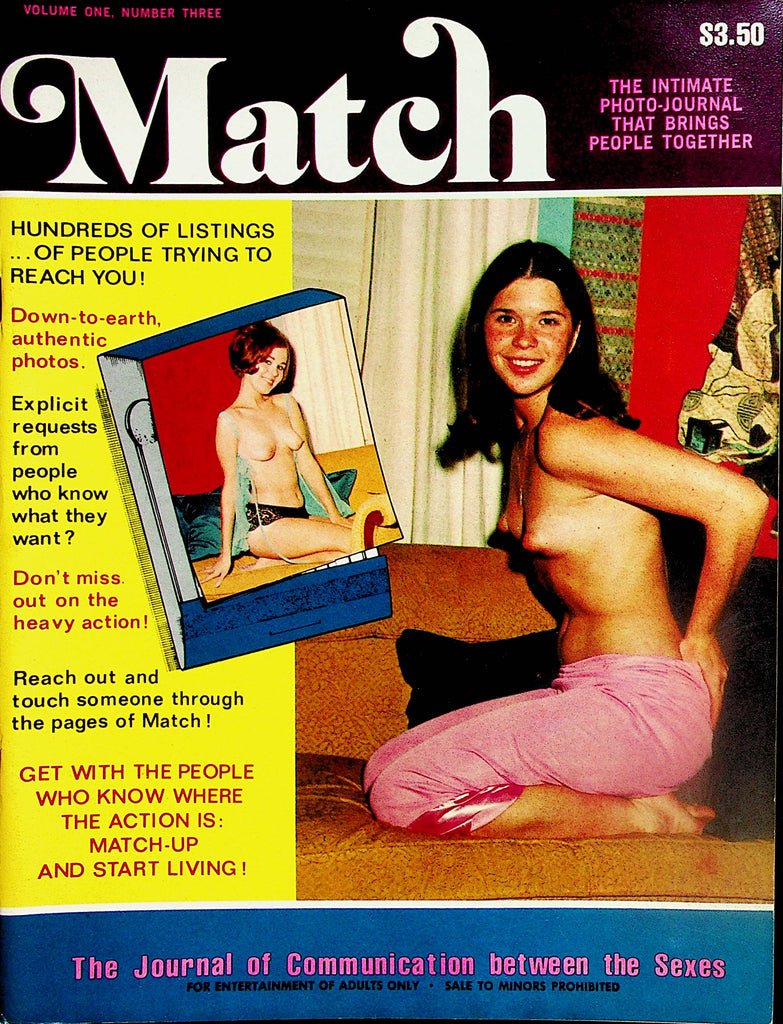 Match Contact Magazine  100's Of Listings!  vol.1 #3 1970's  081824lm-p